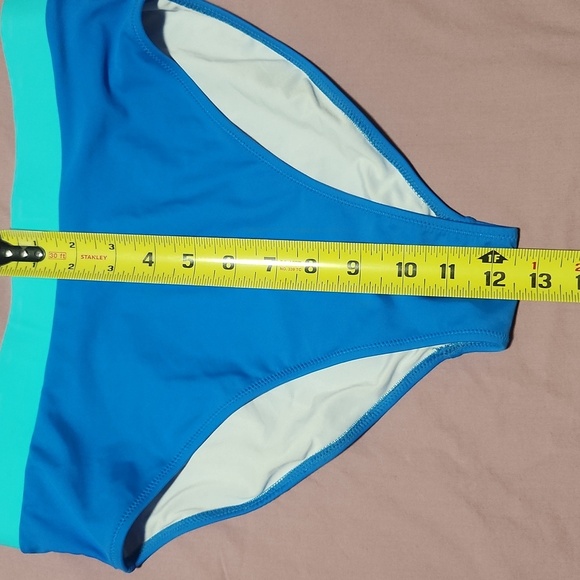 NWT BMJL women's Size M.Vibrant Blue High-Waisted Bikini Set with Wrap-Style Top - Picture 12 of 15